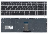 Клавиатура Lenovo IdeaPad U510 Z710 черная, рамка серая