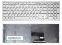 Клавиатура Sony Vaio VPC-EE белая, с рамкой