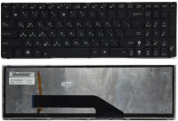 Клавиатура Asus K50, K60, K70 черная, с подсветкой, с рамкой