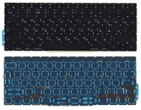 Клавиатура для Apple MacBook A1708, Late 2016 - Mid 2017, черная, большой Enter RU