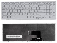 Клавиатура Sony Vaio VPC-EH белая, с рамкой