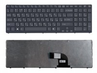 Клавиатура Sony Vaio SVE1511 черная, с рамкой, с подсветкой
