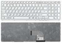 Клавиатура Sony Vaio SVE1511 белая, без рамки