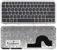 Клавиатура HP Pavilion DM3-1000 черная, серебристая рамка