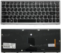 Клавиатура Lenovo IdeaPad Z400 черная, с подсветкой