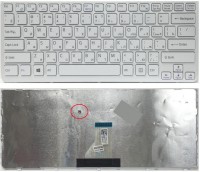 Клавиатура Sony Vaio SVE1411 белая, с рамкой