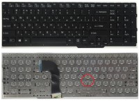 Клавиатура Sony Vaio SVS15 черная, без рамки