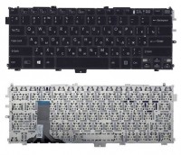 Клавиатура Sony Vaio SVP13 черная, без рамки
