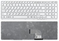 Клавиатура Sony Vaio SVE1511 белая, с рамкой