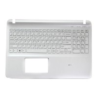 Клавиатура Sony Vaio SVF15 FIT15 белая, с подсветкой, топкейс