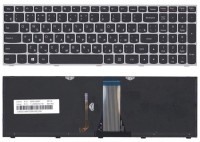 Клавиатура Lenovo IdeaPad G50-30, G50-45, G50-70, Z50-70 черная, рамка серая, с подсветкой