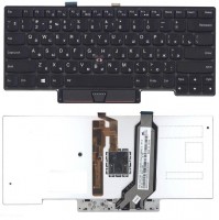Клавиатура Lenovo ThinkPad X1 Carbon черная, без рамки с подсветкой