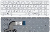Клавиатура HP Pavilion 15-e, 15-n, 15-g, 15-r белая с рамкой