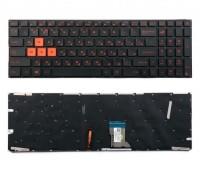 Клавиатура Asus FX502, FX502V, FX502VM, FX502VD черная, красная подвсветка