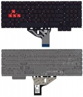 Клавиатура HP Omen 15-CE черная, с подсветкой