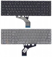 Клавиатура HP Pavilion 15-da, 15-db, 15-dw черная (буквы прозрачные, гравировка)