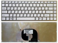 Клавиатура Sony Vaio VPC-Y белая, рамка серебристая